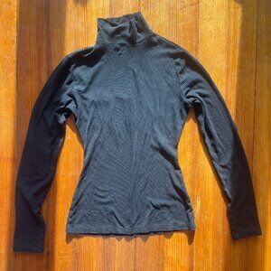 Reformation Black Ripped Turtleneck XS